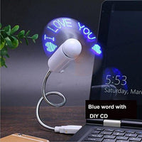 USB LED Fan with Programmable CD Customized Message